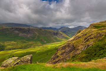 Wall Mural - View of the Hardknott Pass, Cumbria, England.