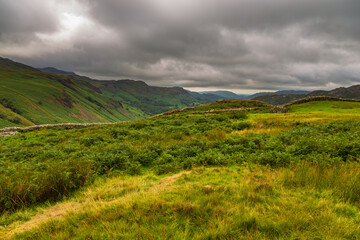 Wall Mural - View of the Hardknott Pass, Cumbria, England.