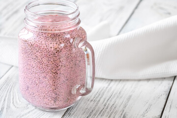 Canvas Print - Cherry chia pudding