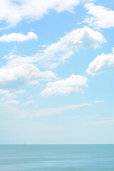 Sticker - Beautiful view of sea under blue sky on cloudy day