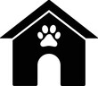 Dog house or doghouse kennel flat vector icon for pet apps and websites