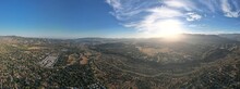 Ojai California Town Area Aerial Drone View Nears Casitas Lake
