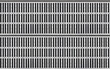 Seamless texture of silver-colored metal grate for water drain with long slits. Top view