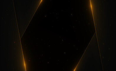 Wall Mural - abstract luxurious gold frames light in background