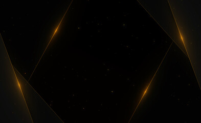 Wall Mural - abstract luxurious gold frames light in background