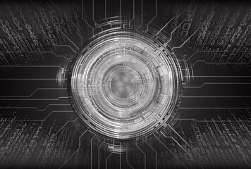 eye cyber circuit future technology concept background