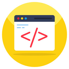 Modern design icon of web coding 