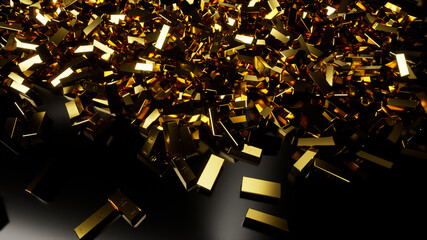 Wall Mural - gold bar dark background