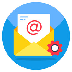 Wall Mural - mail management icon, editable vector