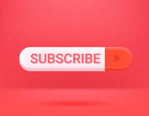 Aufkleber - Social media subscribing concept. 3d vector illustration