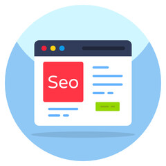 perfect design icon of seo website