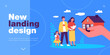 © Bro Vector - Hand giving new home to father, mother and kids. Family house for man, woman and children flat vector illustration. Property, loan, real estate concept for banner, website design or landing web page