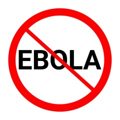 Canvas Print - No ebola sign icon 