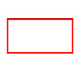 Sticker - Red rectangle shape icon 