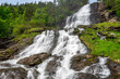 Norway, Rogaland, Sauda, Base of Svandalsfossen waterfall