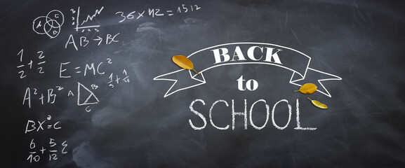 Image of blackboard with math calculation