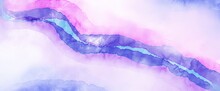 Abstract Pink Watercolor Background. Smooth Pastel Colors Wet Effect Hand Drawn Canvas Aquarelle Background. Watercolor Painted Background. Brush Stroked Painting. Modern Pink Watercolor Grunge.
