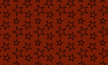 Stars Backround Seamless Abstract Pattern With Stars. Vector Colorful Illustration. Stars Texture. Geometric Motif Artsy Pattern Continuous Background. Textile Swatch Fabric Design. Black Brown 10 Eps