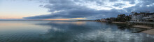 Panorama Of A Sunset In A Small Massachusetts Seaside Town