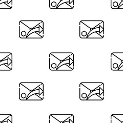 Sticker - email icon pattern. Seamless email pattern on white background.