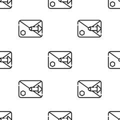 Canvas Print - email icon pattern. Seamless email pattern on white background.