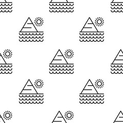 pyramid icon pattern. Seamless pyramid pattern on white background.