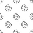 cookie icon pattern. Seamless cookie pattern on white background.