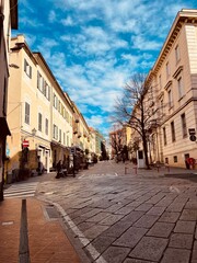 old street in the town country