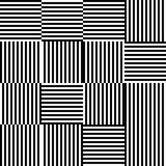Leinwandbilder - Modern abstract geometric contemporary vector seamless pattern with simple elements and shapes. Graphic black and white minimalist background.