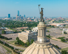 Aerial View Of Oklahoma City Capitol Building