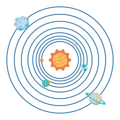 Wall Mural - solar system space outer