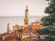 Buildings of the medieval old Town of Menton, Provence-Alpes-Côte d'Azur, France