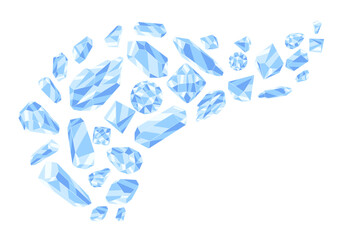 Wall Mural - Background with crystals or crystalline minerals. Jewelry or semiprecious gem stones.