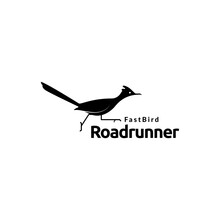Run Roadrunner Logo Design Vector