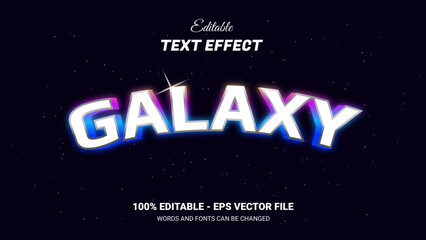 Wall Mural - galaxy 3d editable text effect