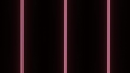 Wall Mural - vertical colorful glowing neon lines vj looping loop on black background. motion graphics.