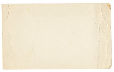 Old, wrinkled blank post card