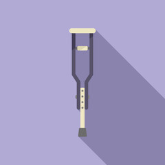 Poster - Physical crutch icon flat vector. Hospital massage