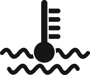 Wall Mural - Car liquid temperature icon simple vector. Auto engine