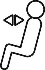 Poster - Car seat move icon outline vector. Auto spare