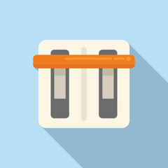 Sticker - Counter breaker icon flat vector. Circuit box