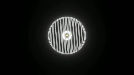 Wall Mural - 3d spherical abstraction with luminous lines. sphere lines eyes white glow looping loop vj
