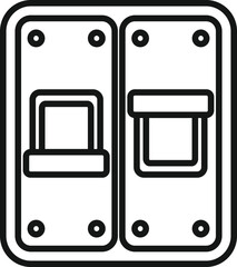 Poster - Electrician breaker icon outline vector. Circuit box