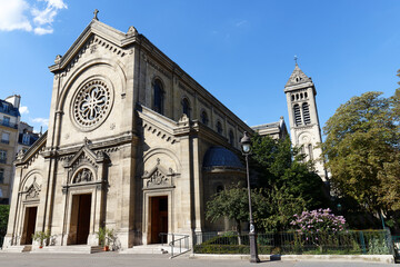 Wall Mural - Church of Notre Dame des Champs is a Roman Catholic church located at Boulevard du Montparnasse in Paris. France.