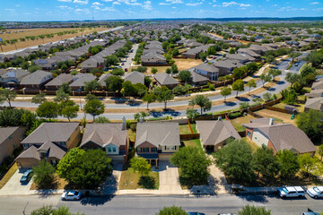Wall Mural - aerial view of a subdivision