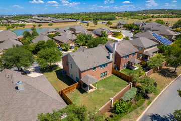 Wall Mural - aerial view of a subdivision