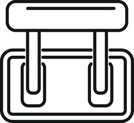 Poster - Breaker icon outline vector. Electric box