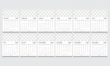 Fototapeta  - Trendy 2023 Calendar Layout template