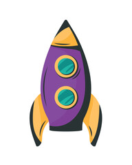 Wall Mural - purple rocket space outer