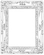 Sketchy pencil drawing of ornate decorated frame - to fit 5x 7 image